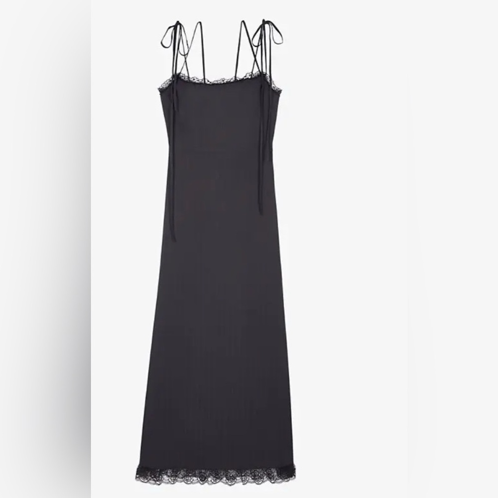 THE KOOPLES Women's Lace-Trim Fitted-Waist Maxi Dress